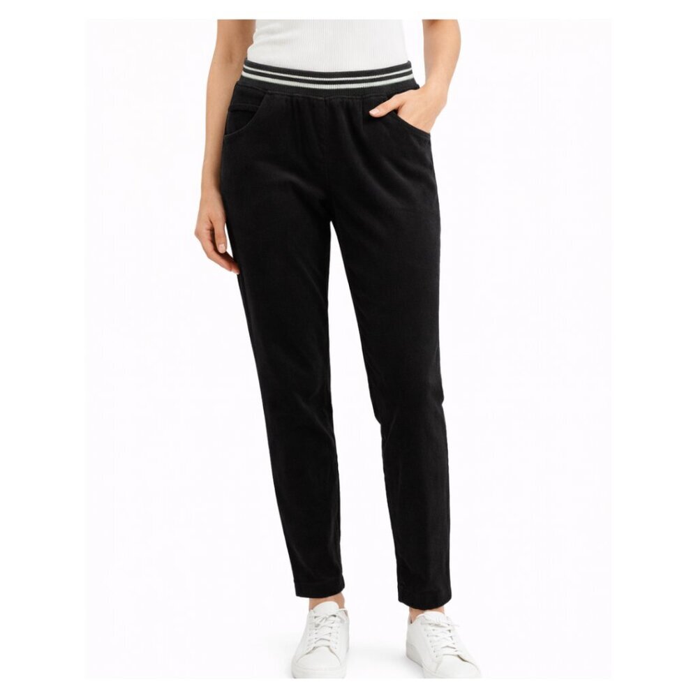 👖 ESTERBELLA Women’s Black Corduroy Pants – EUC – Size S/M